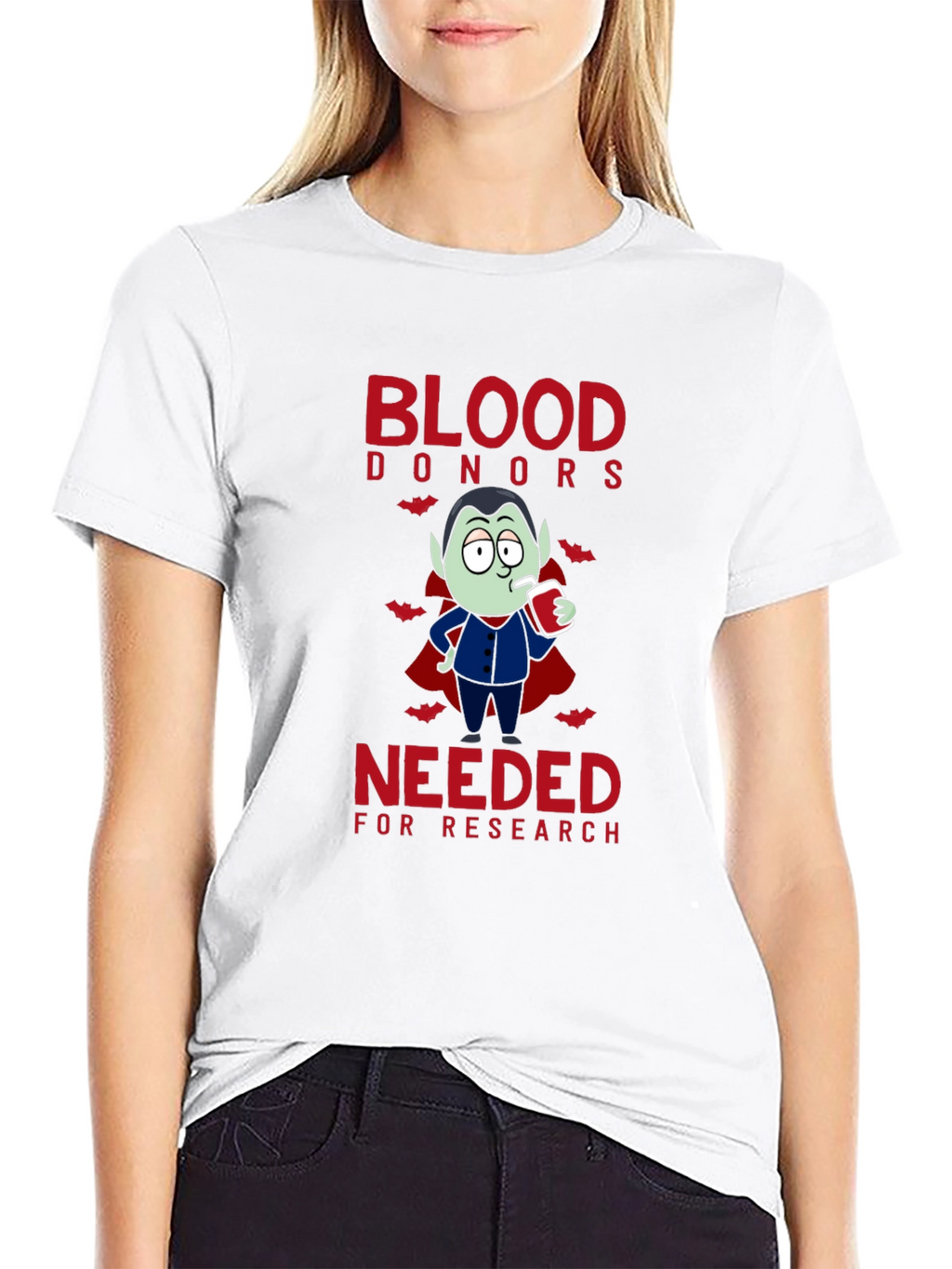 Vampire Blood Donor T-Shirt: Halloween Novelty Tee