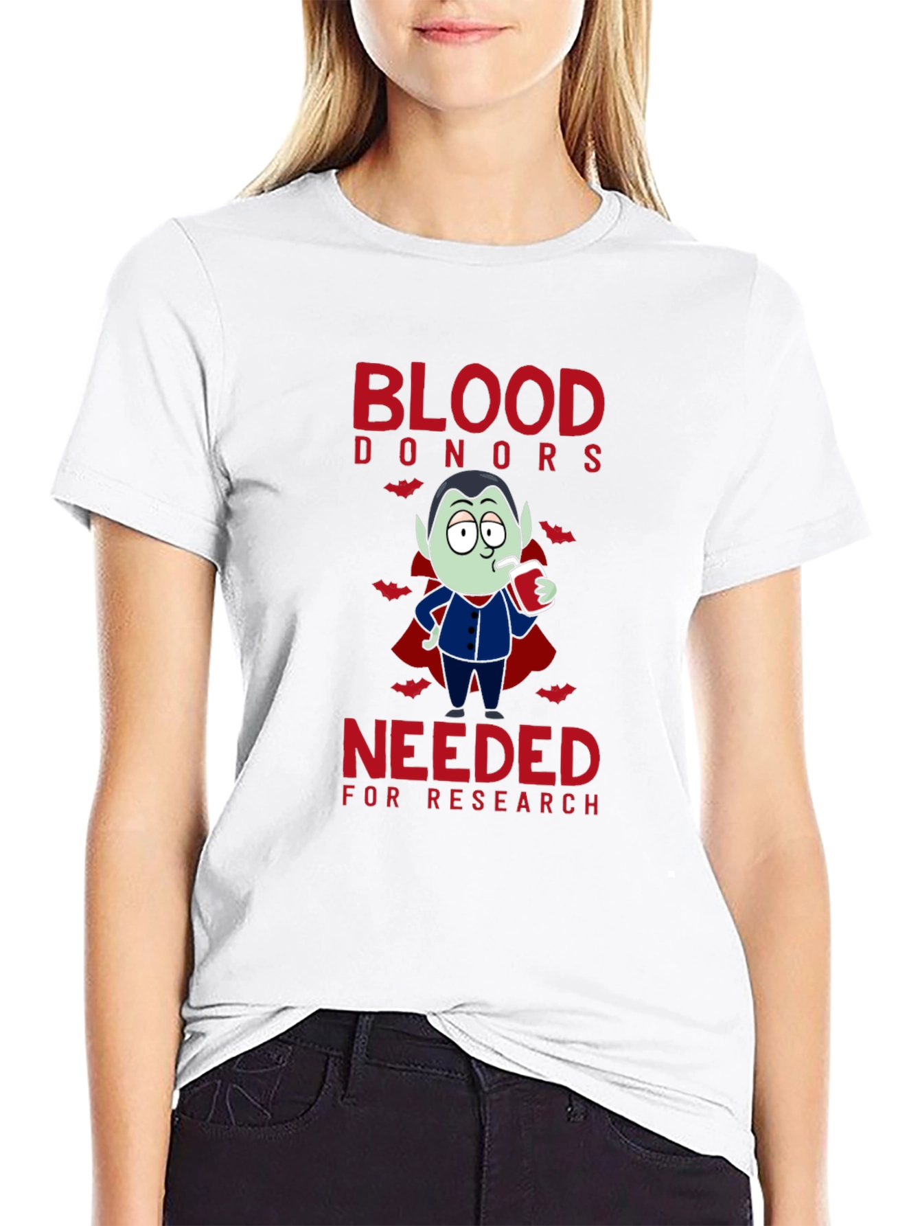 Vampire Blood Donor T-Shirt: Halloween Novelty Tee