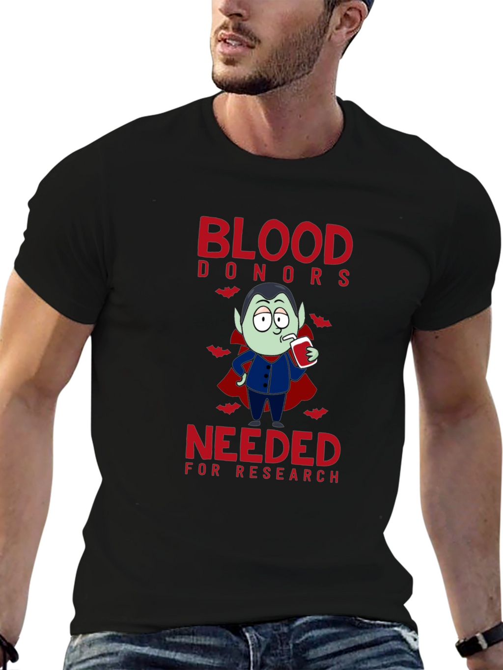 Vampire Blood Donor T-Shirt: Halloween Novelty Tee