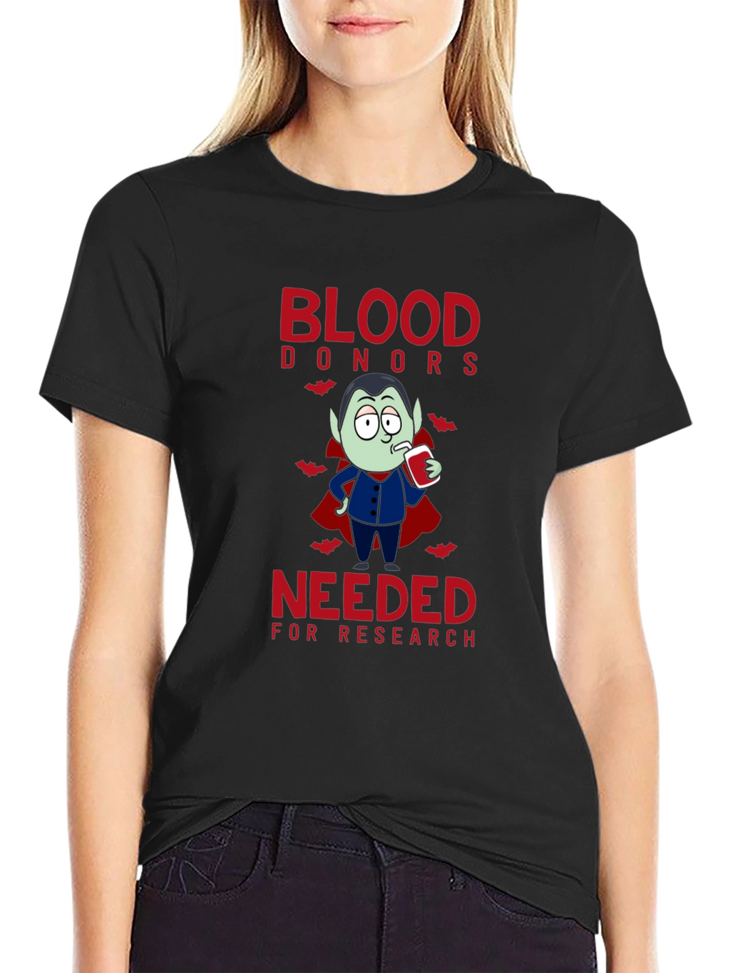 Vampire Blood Donor T-Shirt: Halloween Novelty Tee