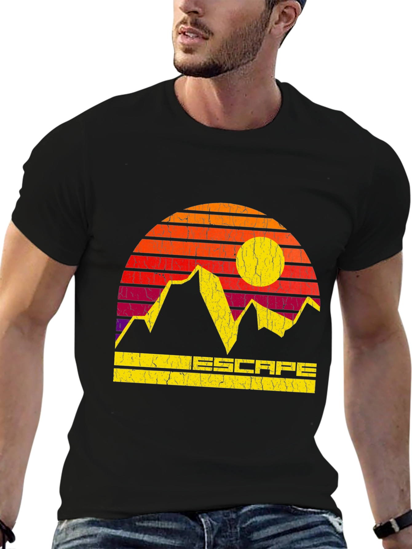 Escape Mountain Graphic Tee - Retro Style
