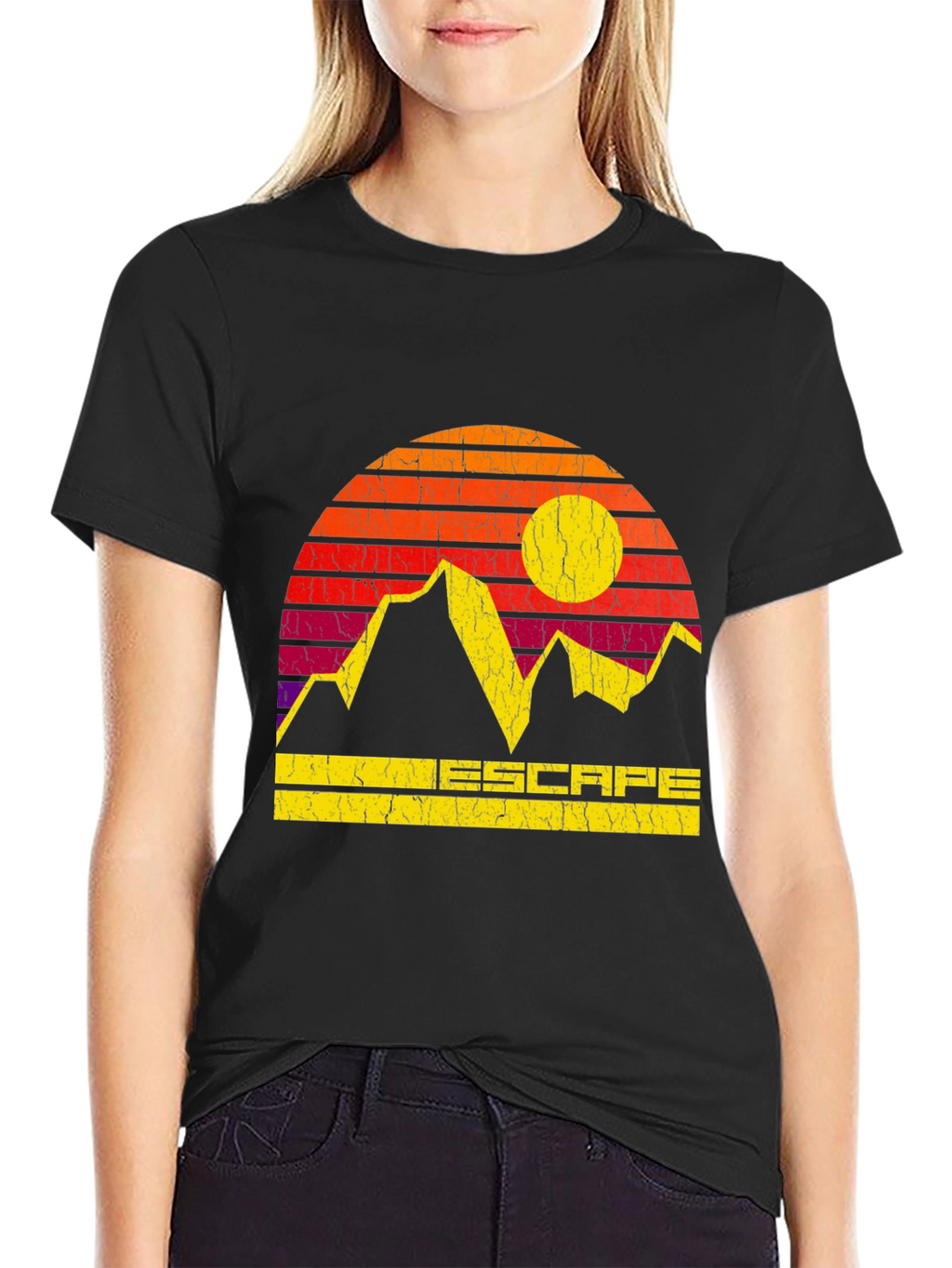 Escape Mountain Graphic Tee - Retro Style
