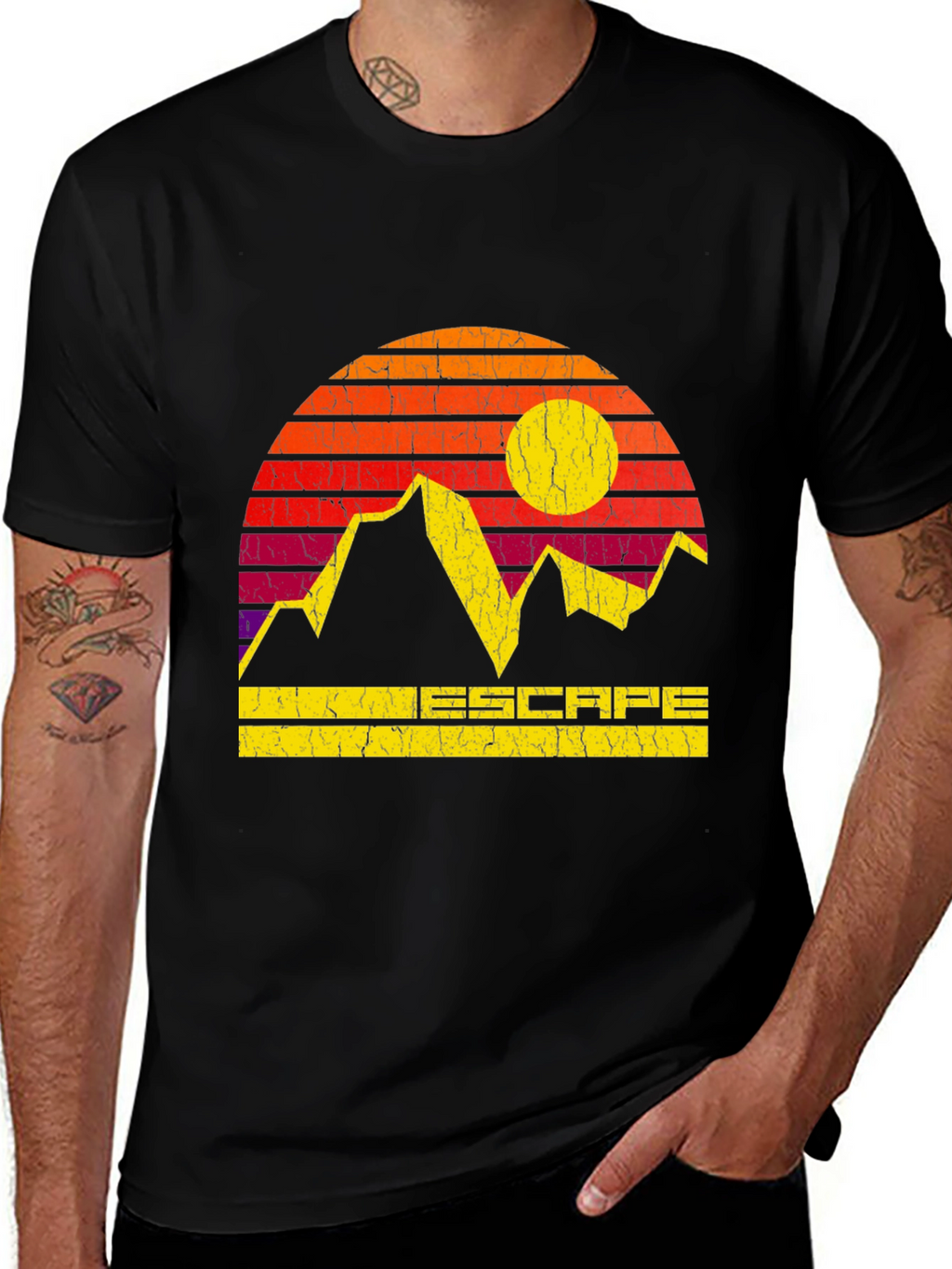 Escape Mountain Graphic Tee - Retro Style