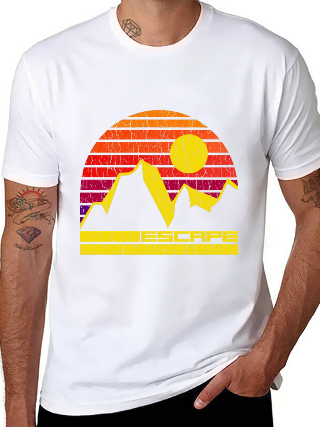Escape Mountain Graphic Tee - Retro Style