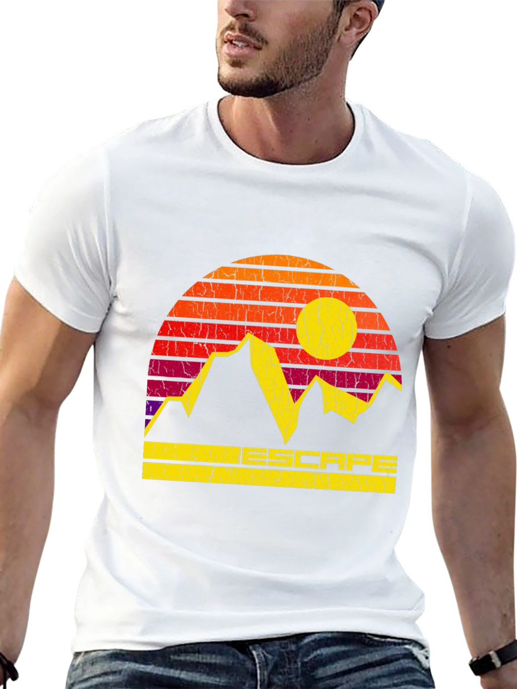 Escape Mountain Graphic Tee - Retro Style