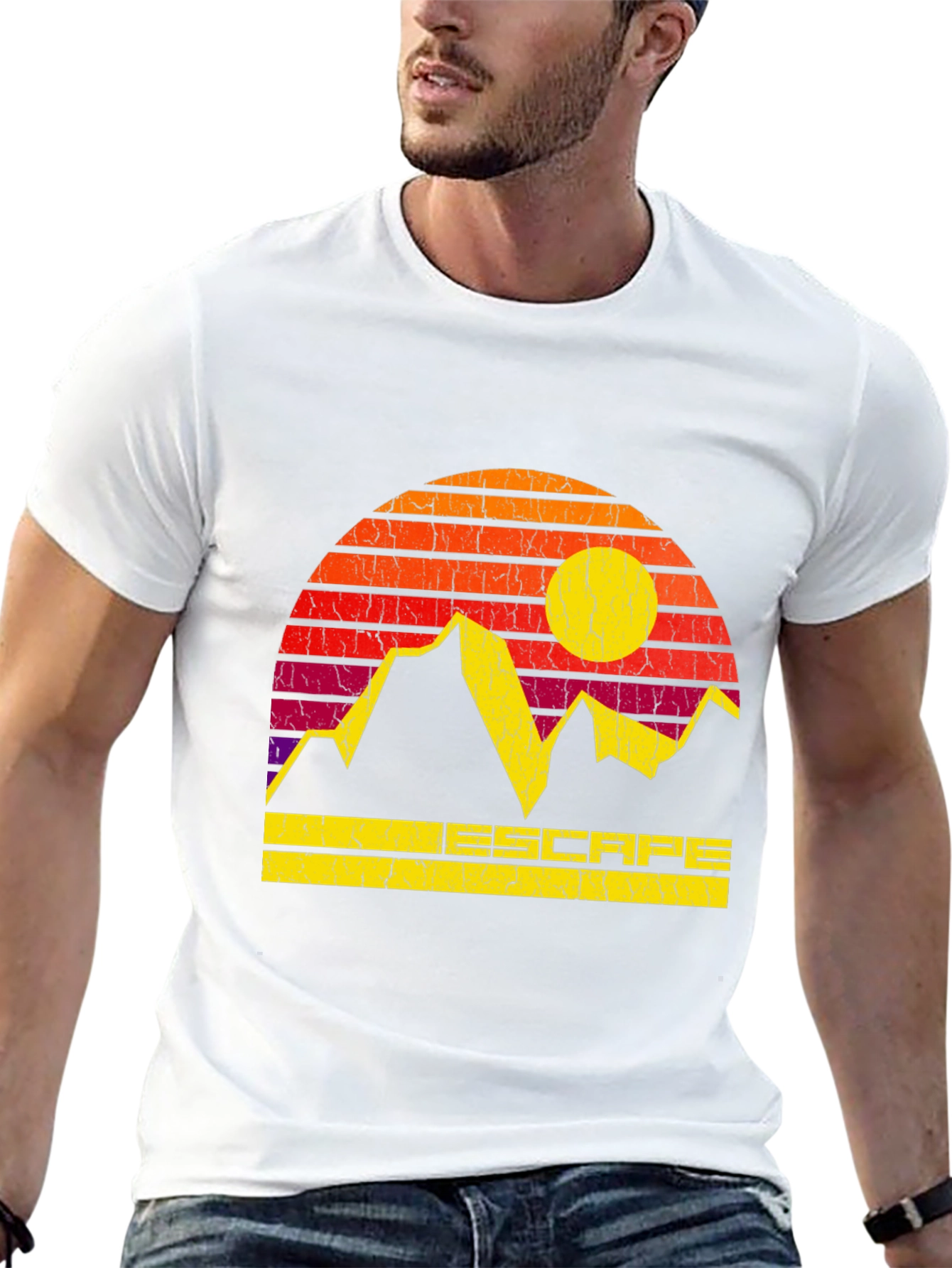Escape Mountain Graphic Tee - Retro Style