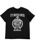 Its Never Over Viking Graphic Black Tee