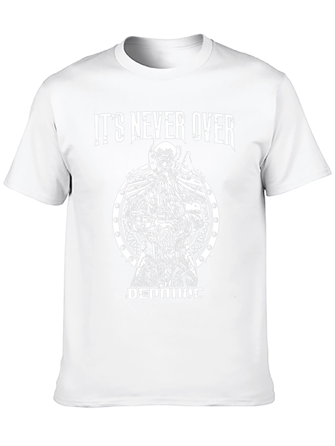 Its Never Over Viking Graphic Black Tee