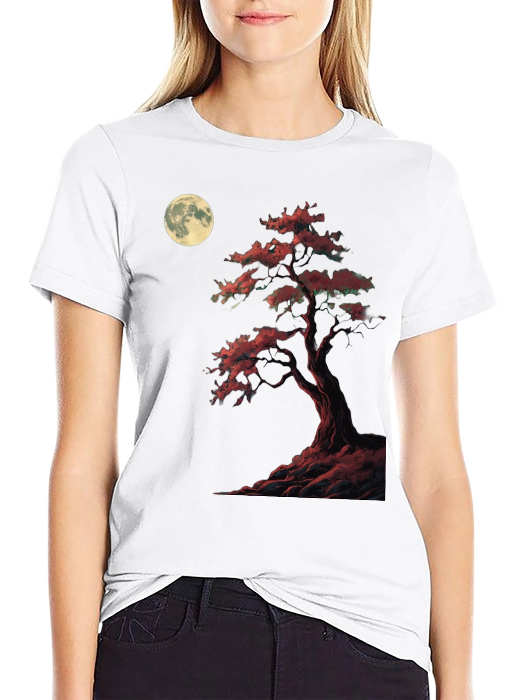 Moonlit Bonsai T-Shirt - Unique Graphic Tee