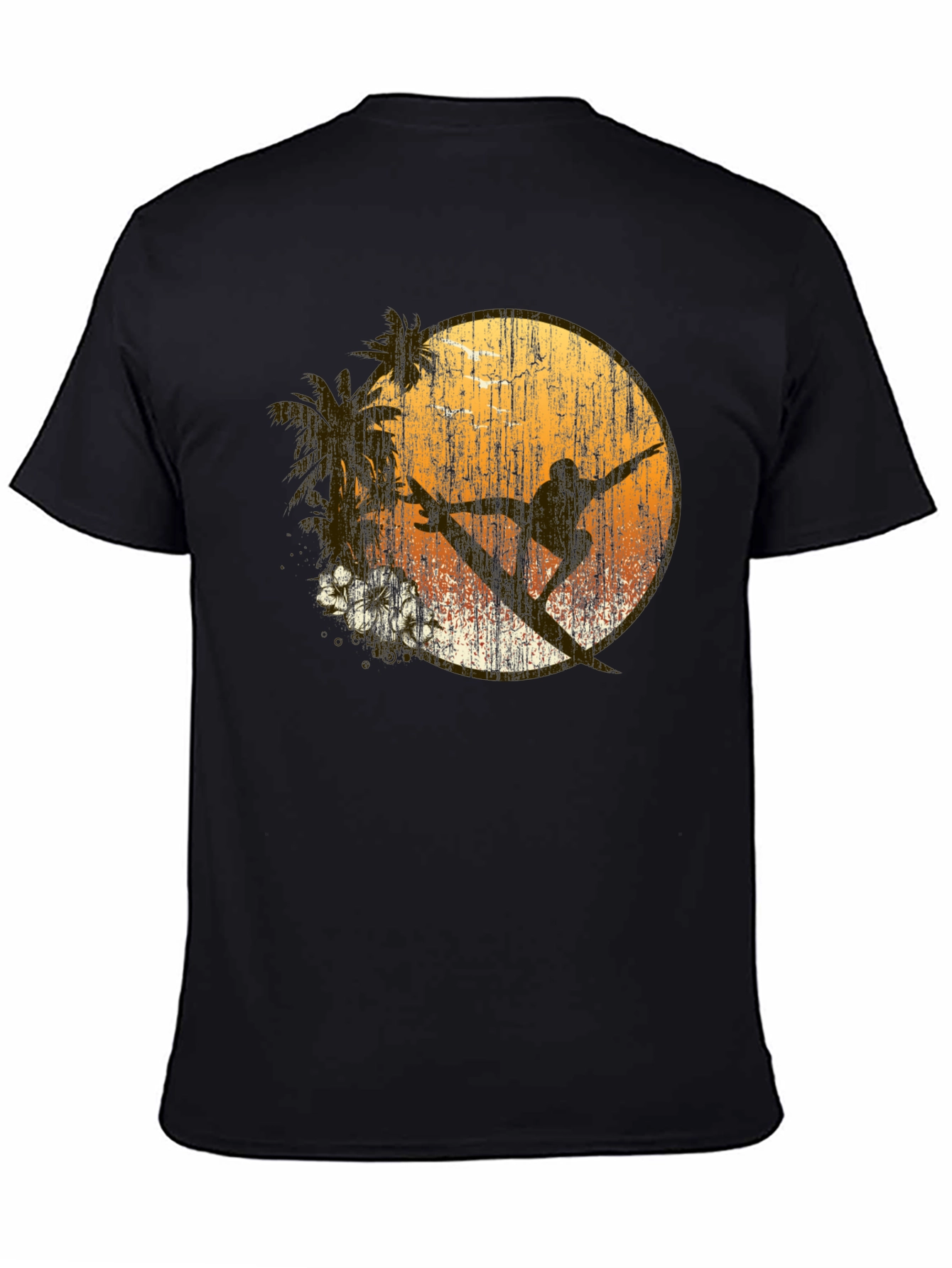 Surfer Silhouette Graphic Tee - Coastal Vibes T-Shirt