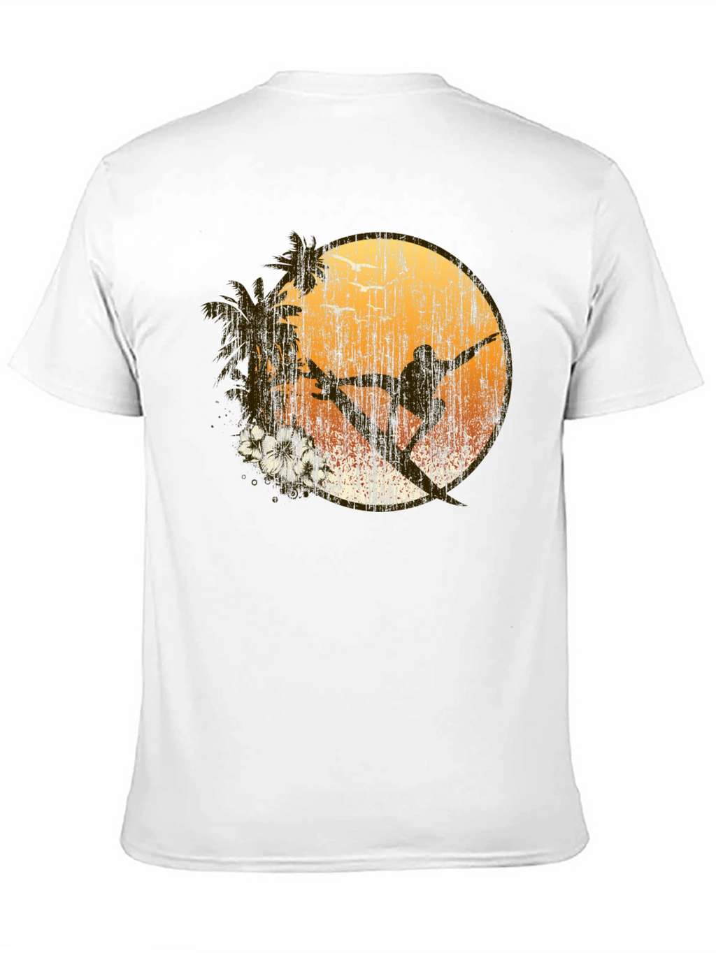 Surfer Silhouette Graphic Tee - Coastal Vibes T-Shirt