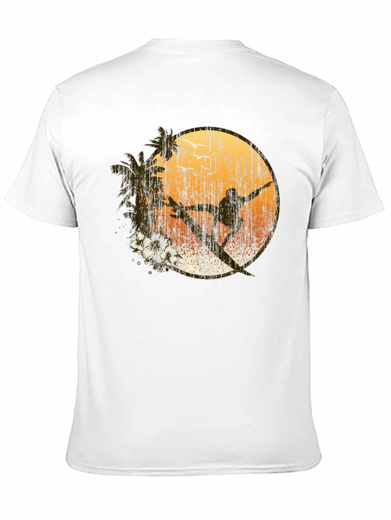 Surfer Silhouette Graphic Tee - Coastal Vibes T-Shirt