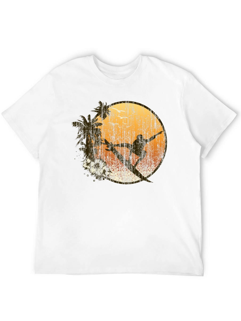 Surfer Silhouette Graphic Tee - Coastal Vibes T-Shirt