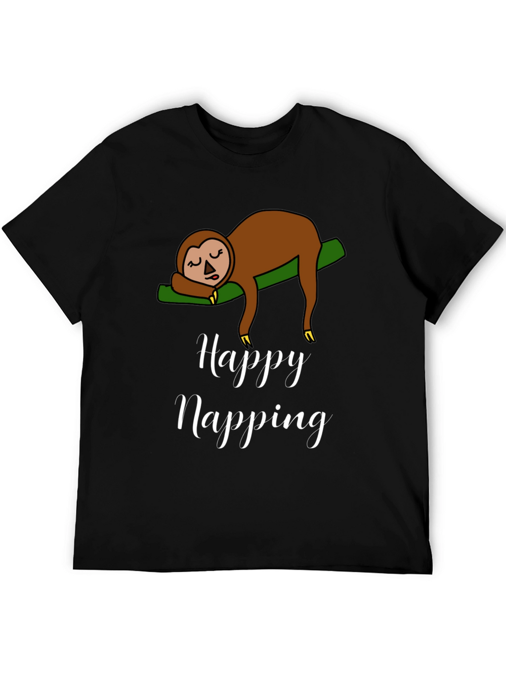 Happy Napping Sloth Graphic T-Shirt