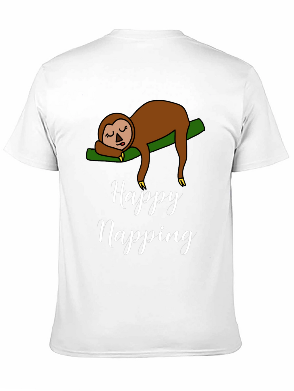 Happy Napping Sloth Graphic T-Shirt