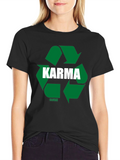 Karma Recycle Graphic Tee - Soft Cotton Blend