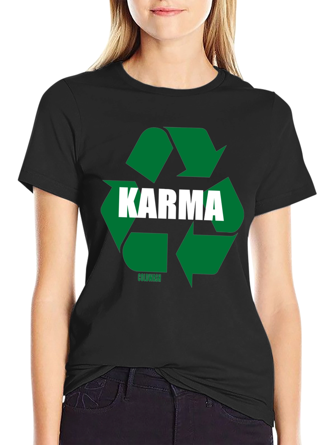 Karma Recycle Graphic Tee - Soft Cotton Blend