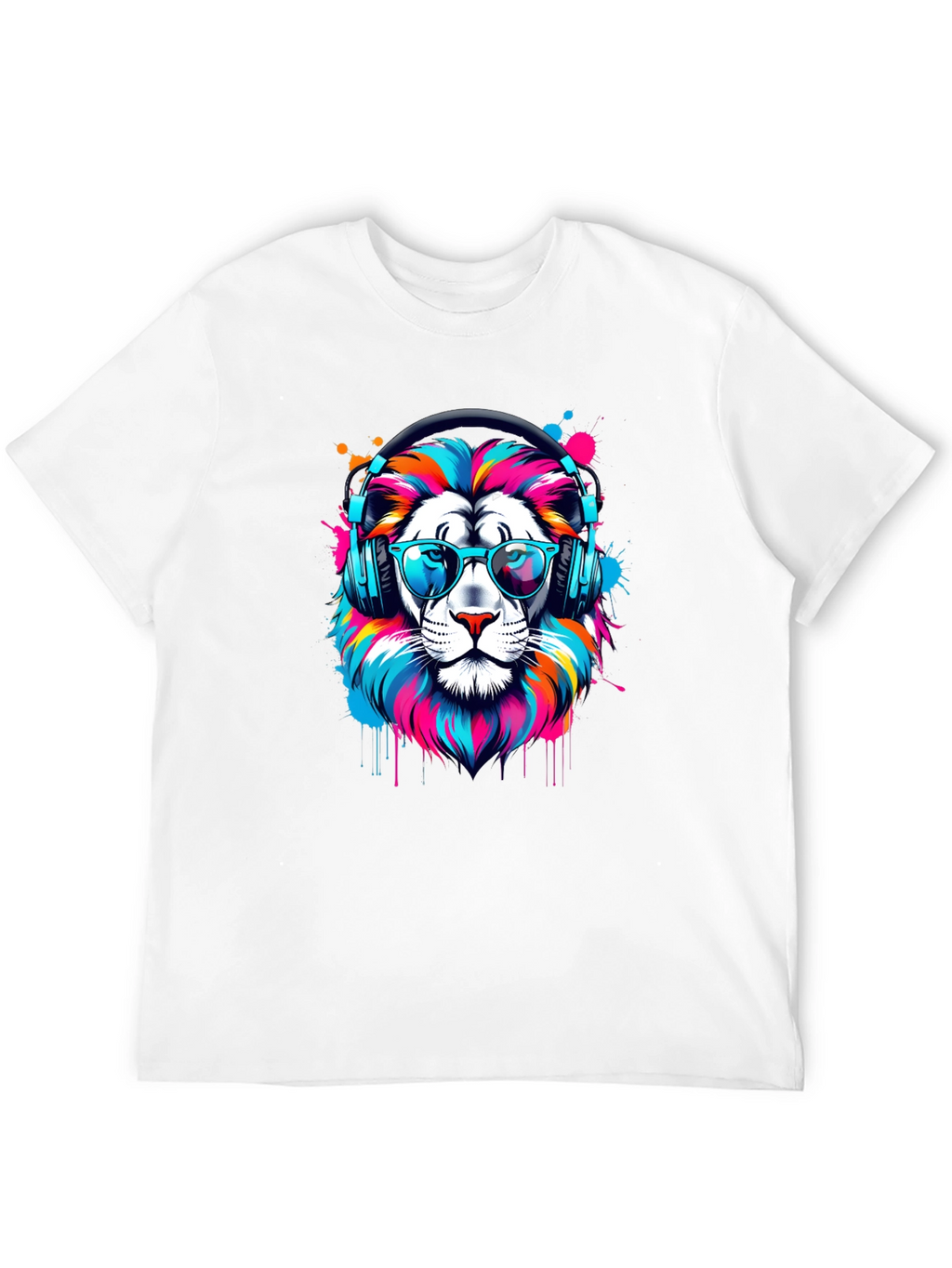 Cool Lion Graphic Tee - Black