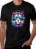 Cool Lion Graphic Tee - Black