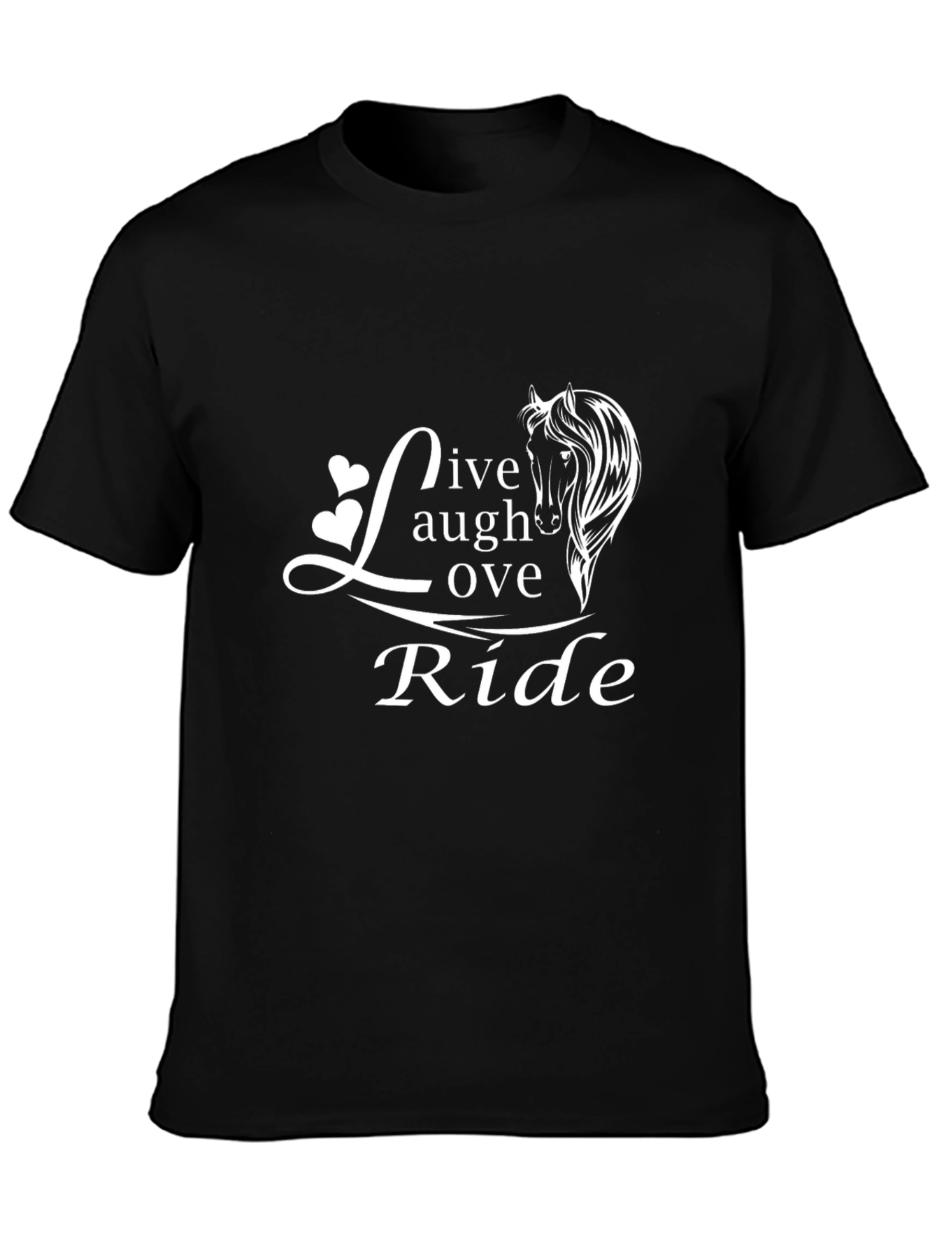 Live Laugh Love Ride Black T-Shirt