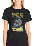Fishing T-Shirt: Best Days Spent Fishing Graphic Tee