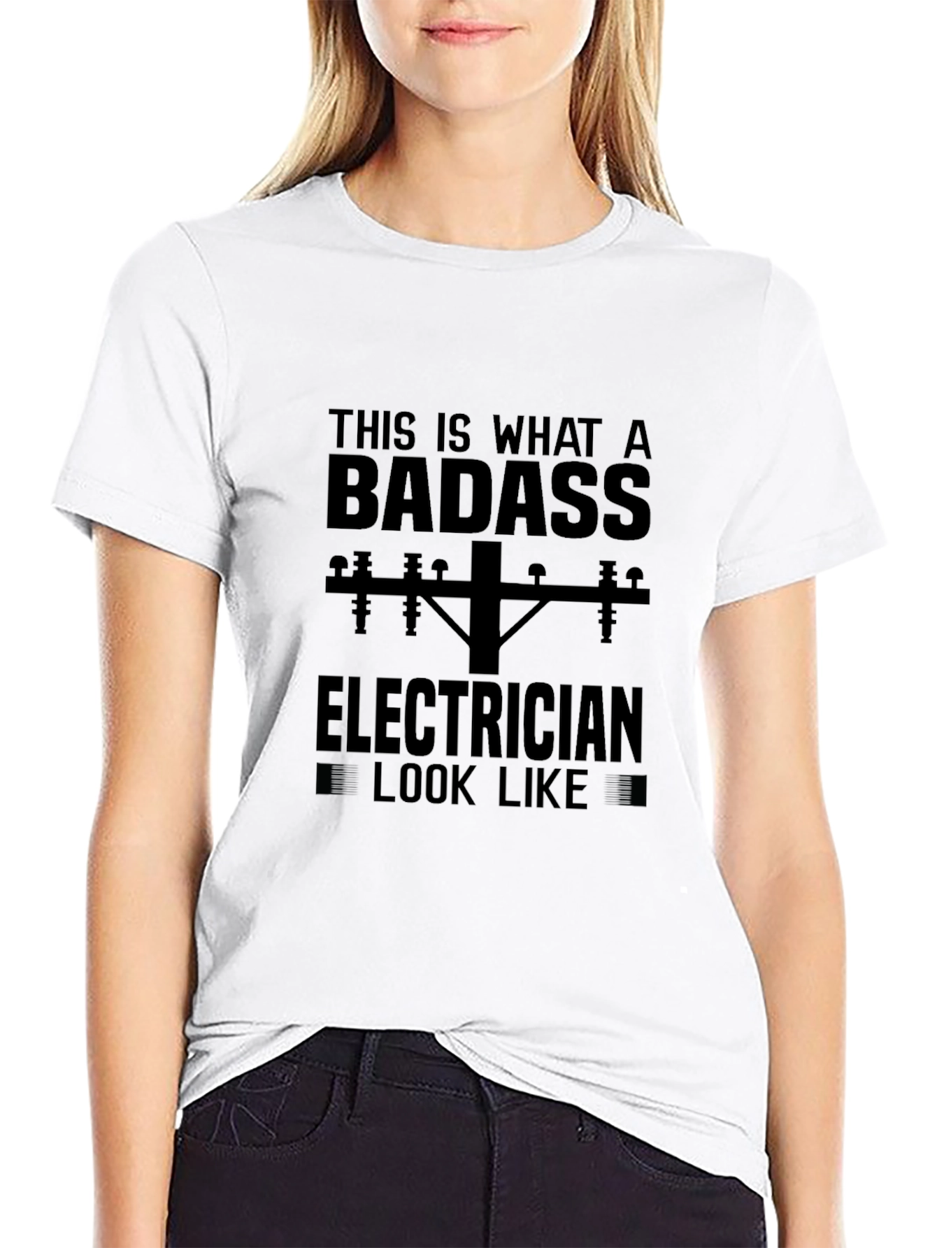 Badass Electrician Graphic T-Shirt