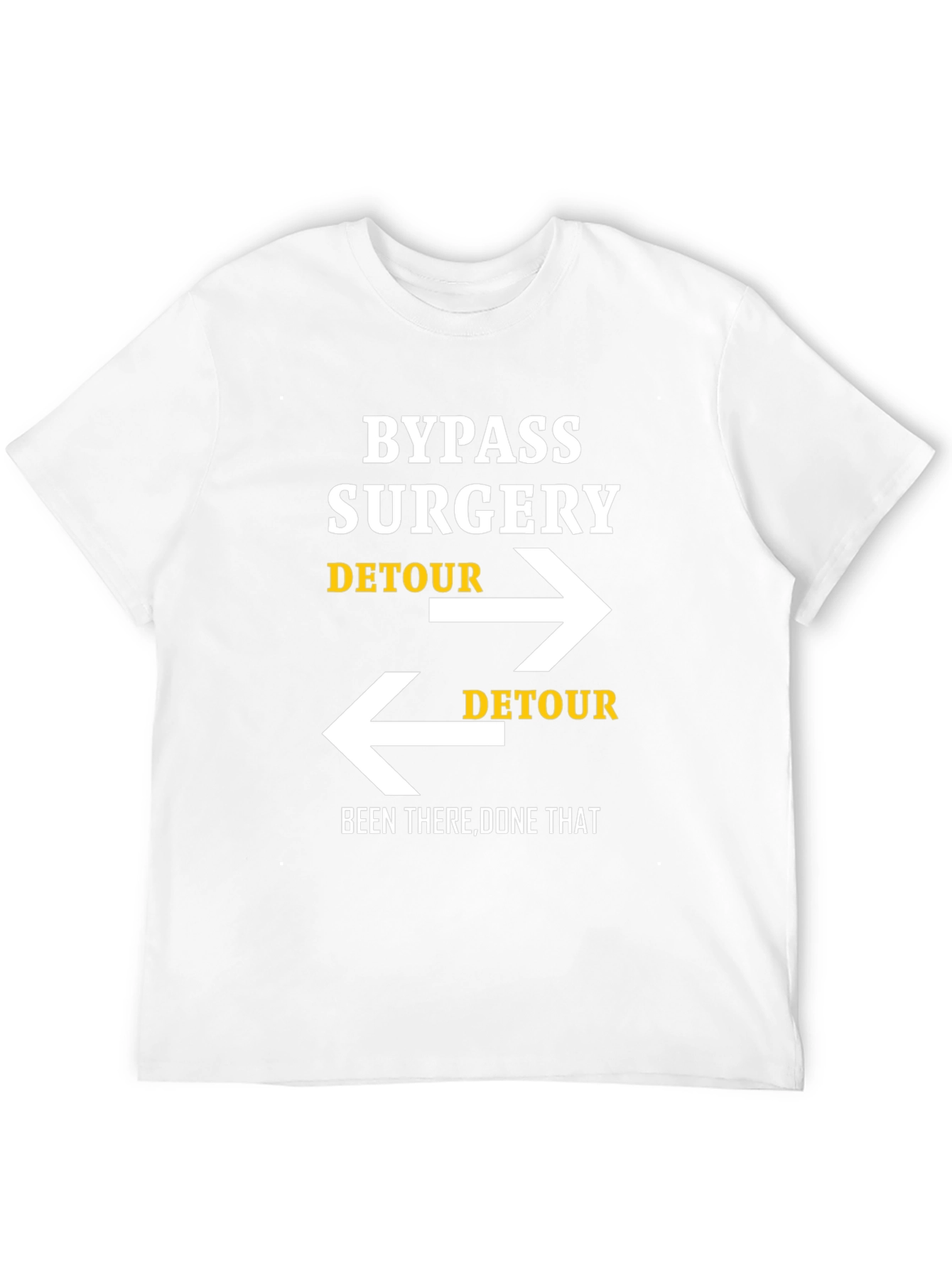Bypass Surgery Detour Novelty Graphic Tee - Black
