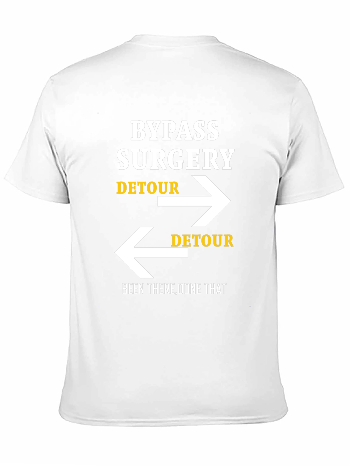 Bypass Surgery Detour Novelty Graphic Tee - Black