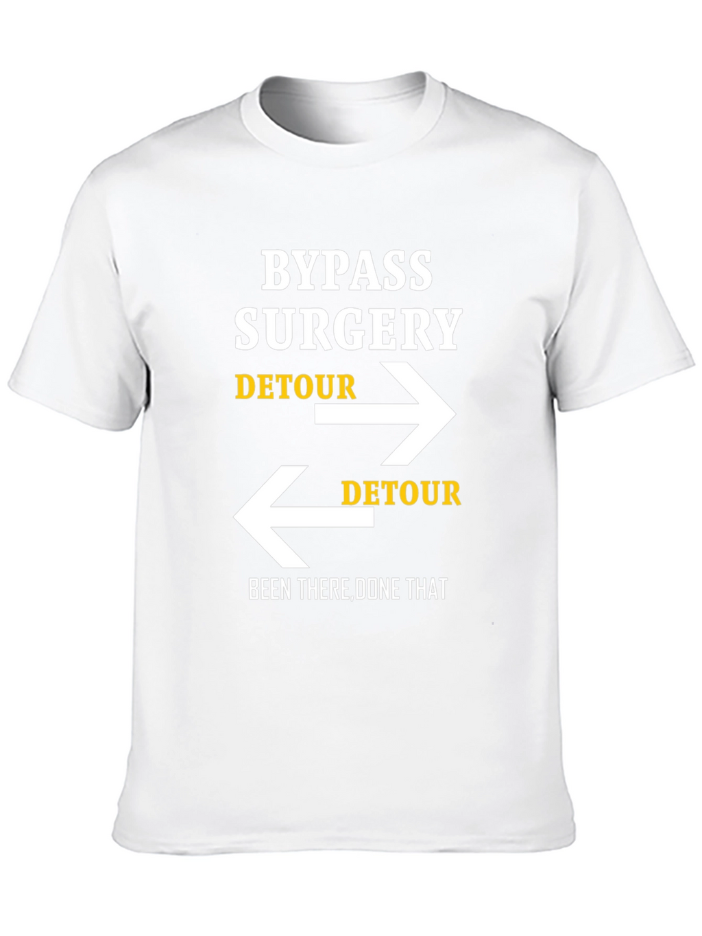Bypass Surgery Detour Novelty Graphic Tee - Black