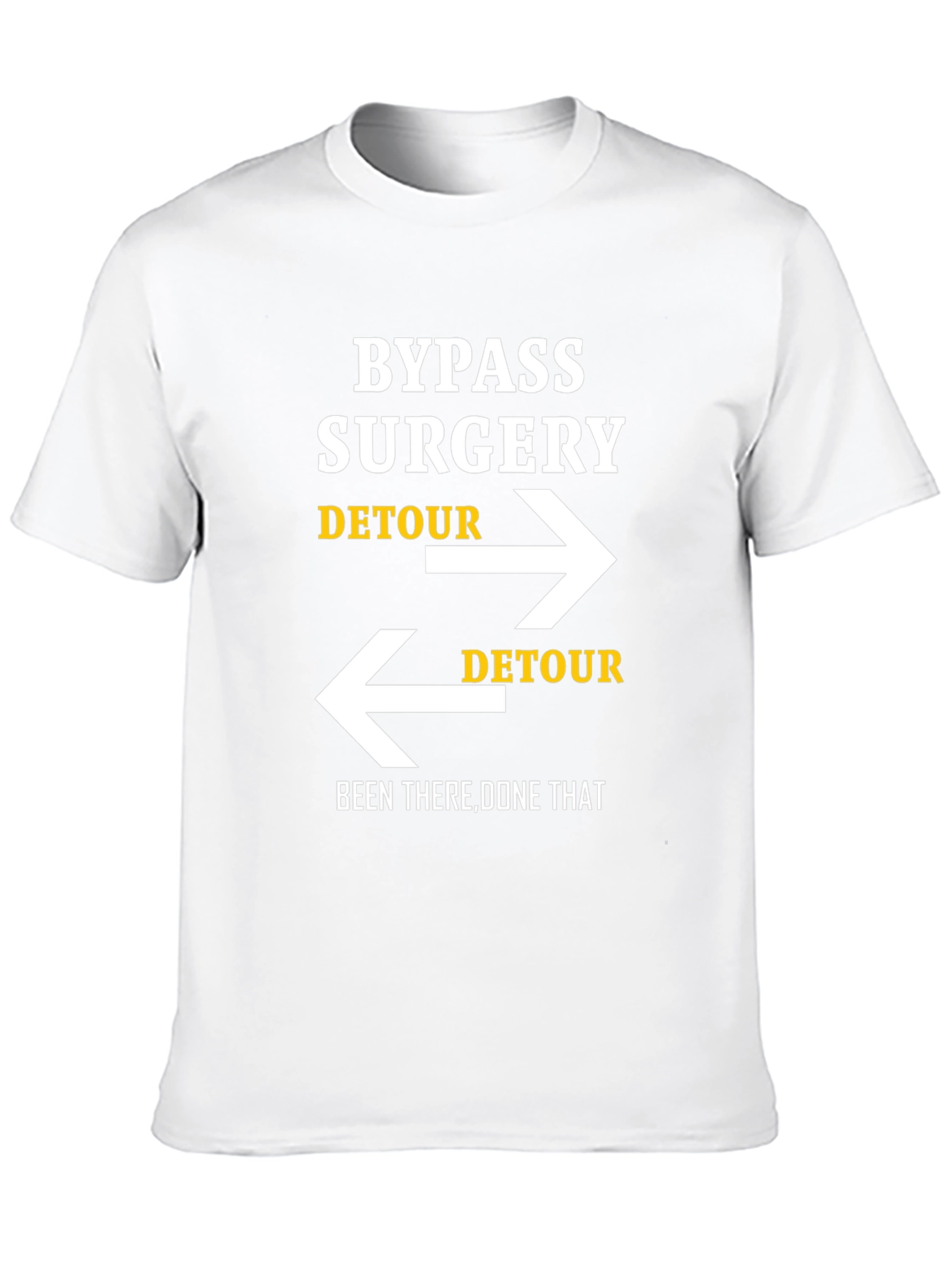 Bypass Surgery Detour Novelty Graphic Tee - Black