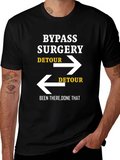 Bypass Surgery Detour Novelty Graphic Tee - Black