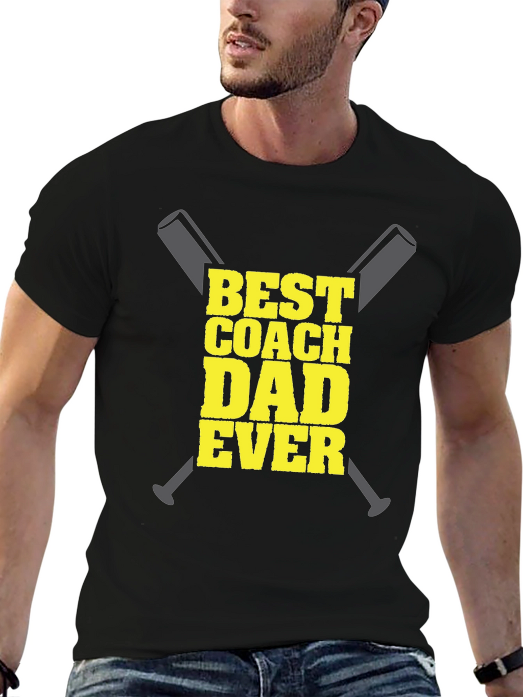Best Coach Dad Ever Graphic T-Shirt