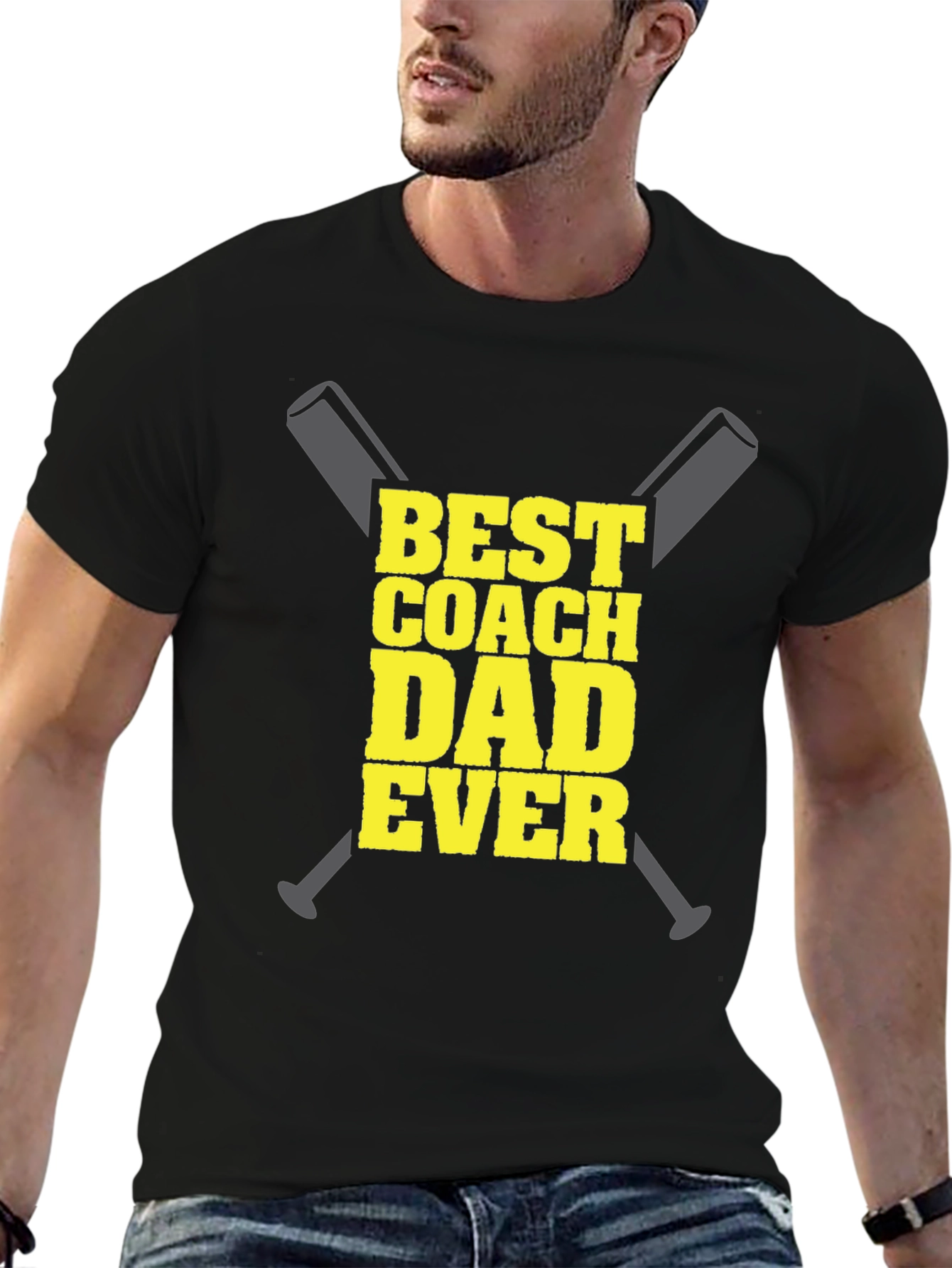 Best Coach Dad Ever Graphic T-Shirt