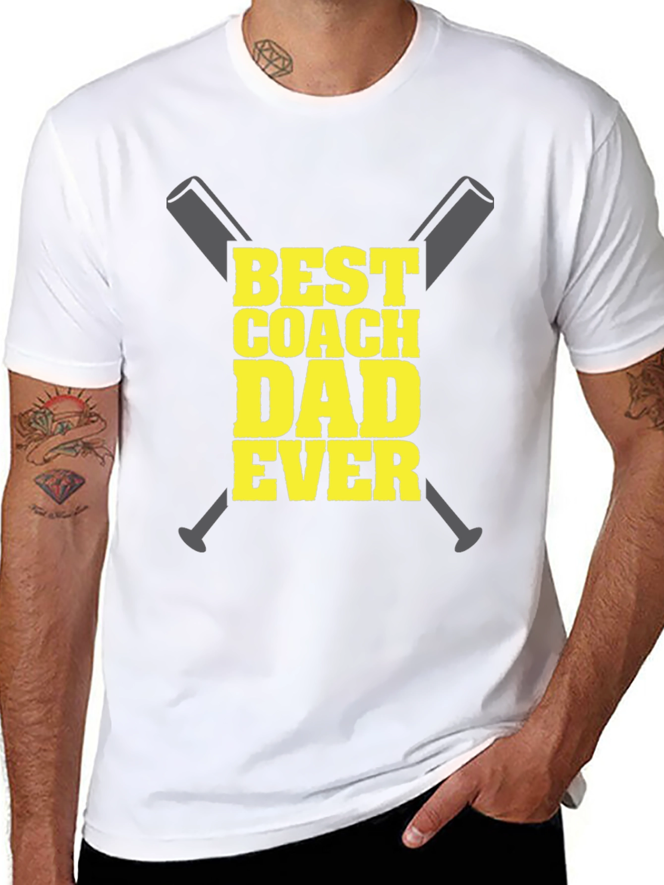 Best Coach Dad Ever Graphic T-Shirt