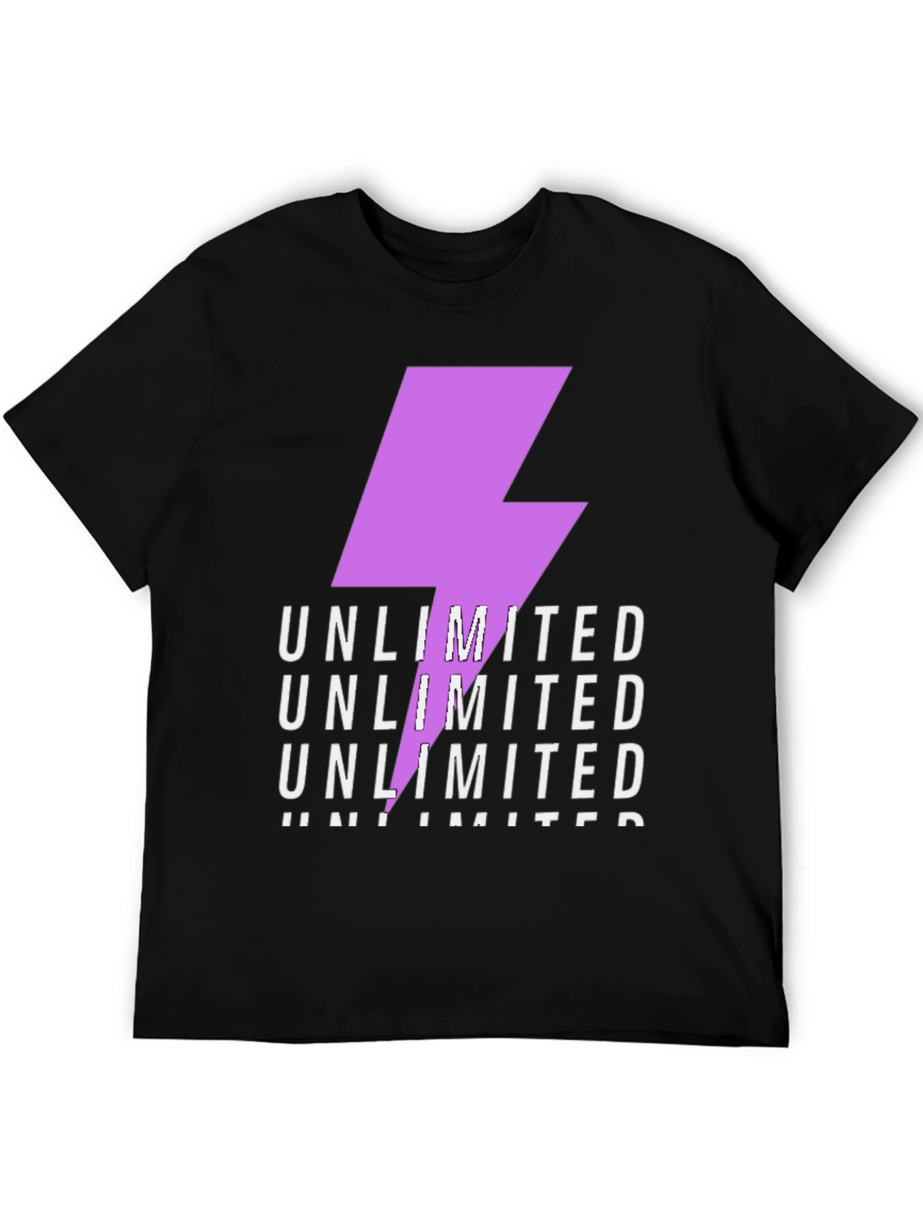 Unlimited Lightning Bolt Graphic Tee - Black