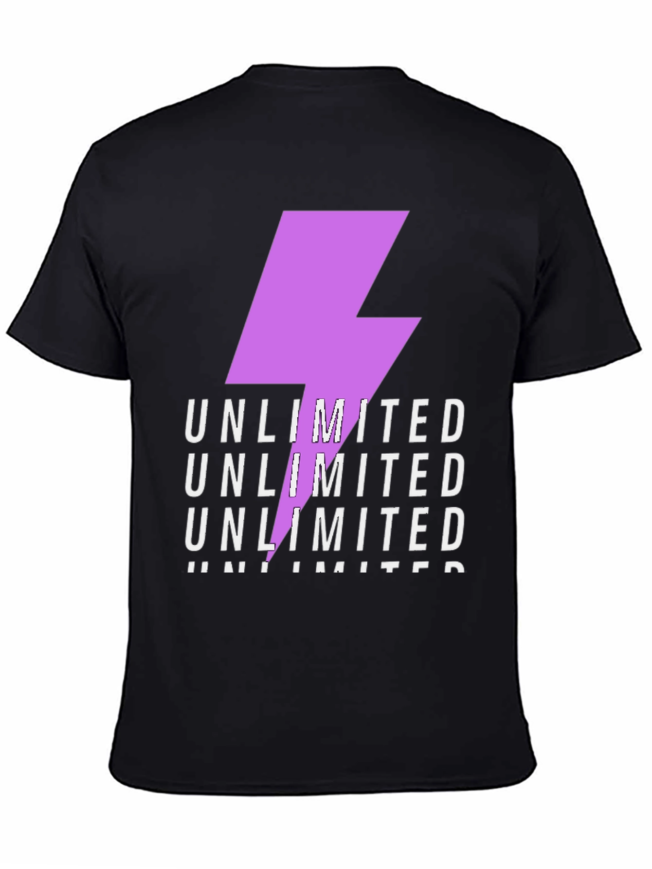 Unlimited Lightning Bolt Graphic Tee - Black