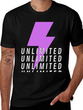 Unlimited Lightning Bolt Graphic Tee - Black