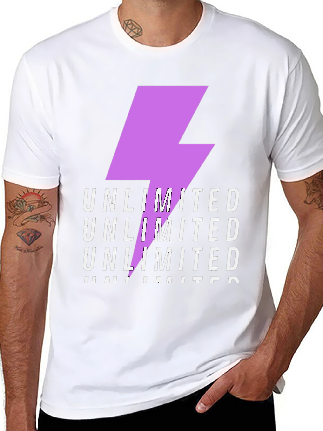 Unlimited Lightning Bolt Graphic Tee - Black