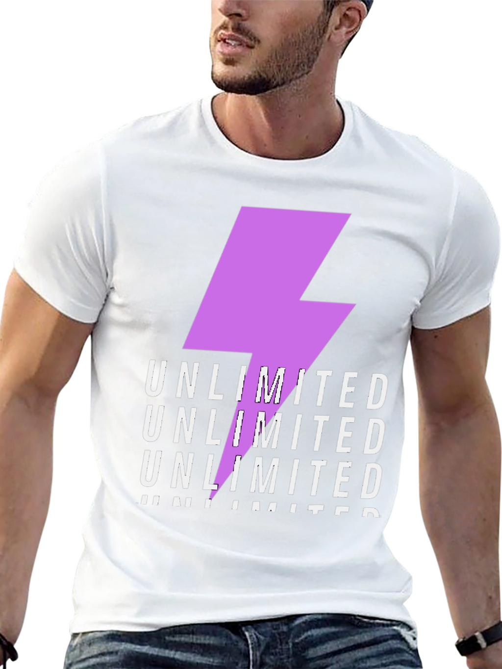 Unlimited Lightning Bolt Graphic Tee - Black