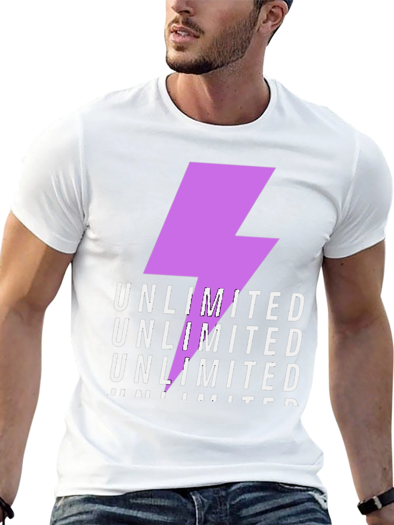 Unlimited Lightning Bolt Graphic Tee - Black
