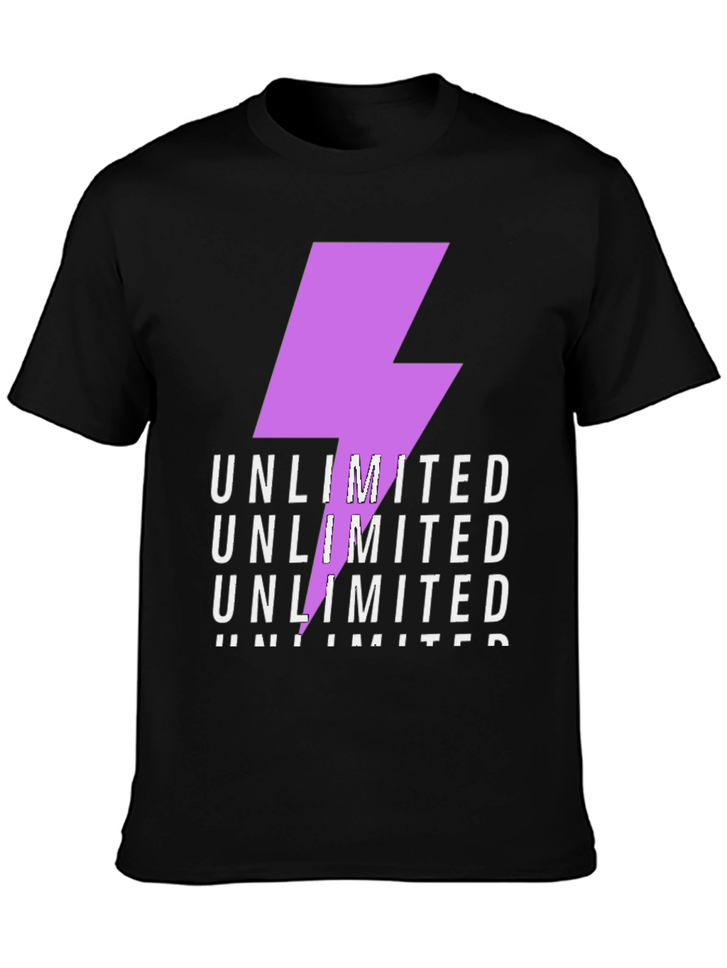 Unlimited Lightning Bolt Graphic Tee - Black