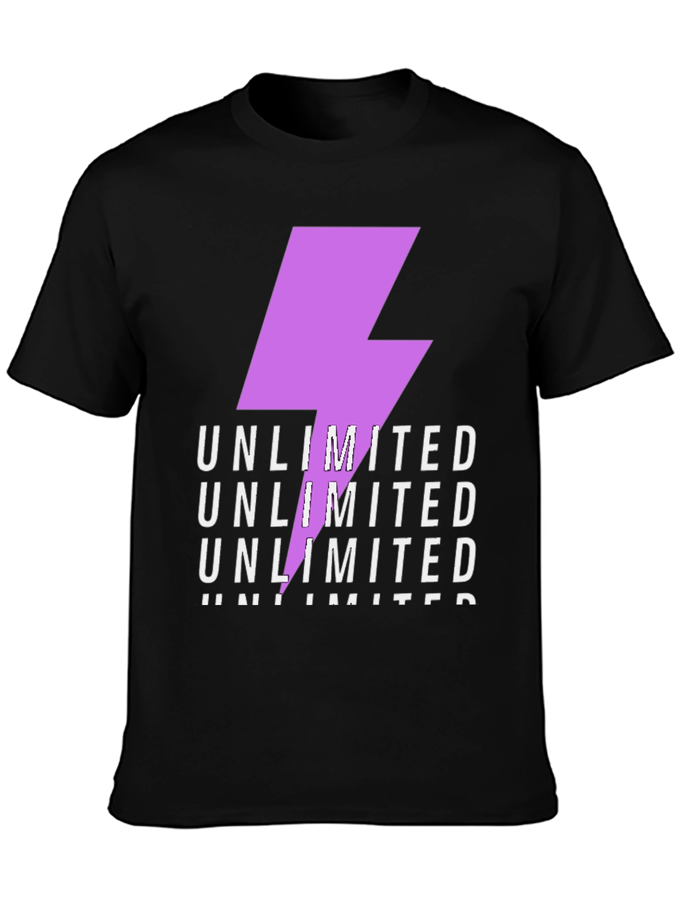 Unlimited Lightning Bolt Graphic Tee - Black