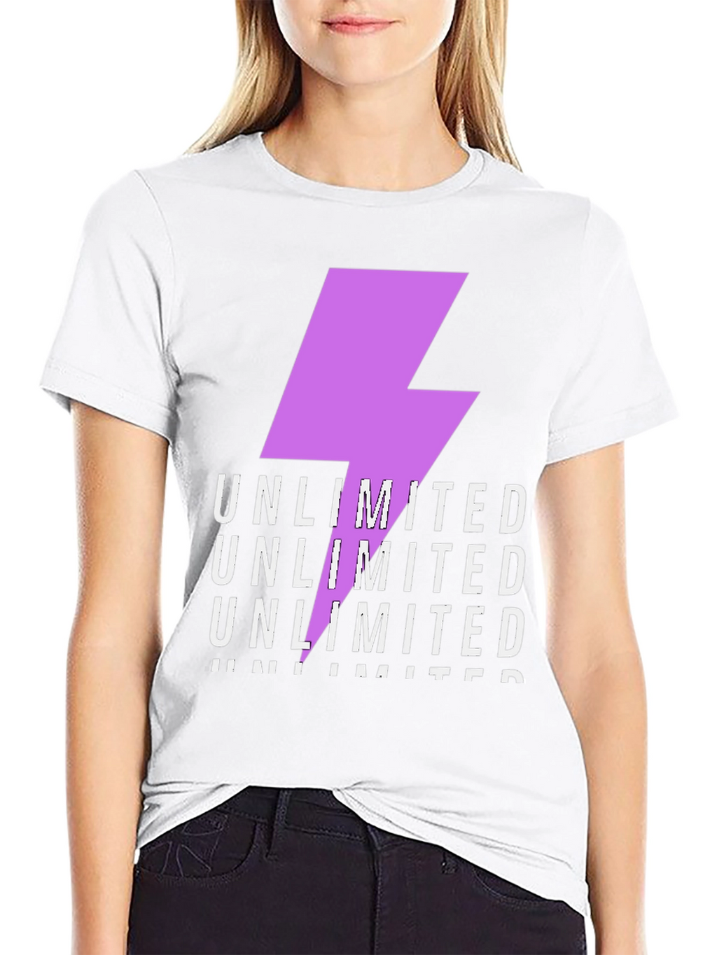 Unlimited Lightning Bolt Graphic Tee - Black