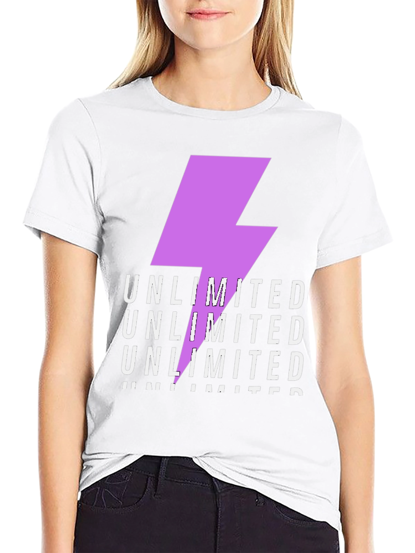 Unlimited Lightning Bolt Graphic Tee - Black