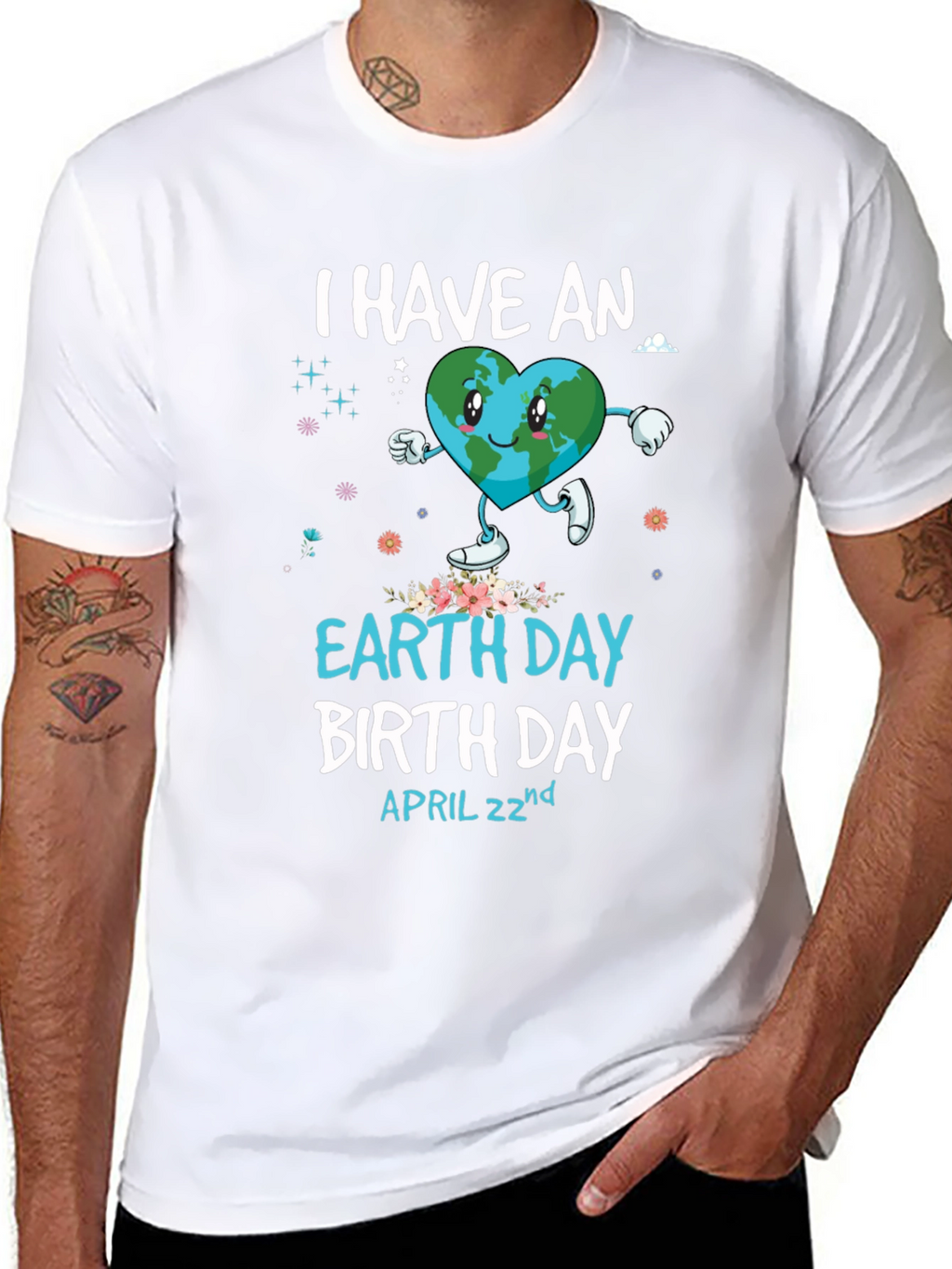 Earth Day Birthday T-Shirt - April 22nd Design