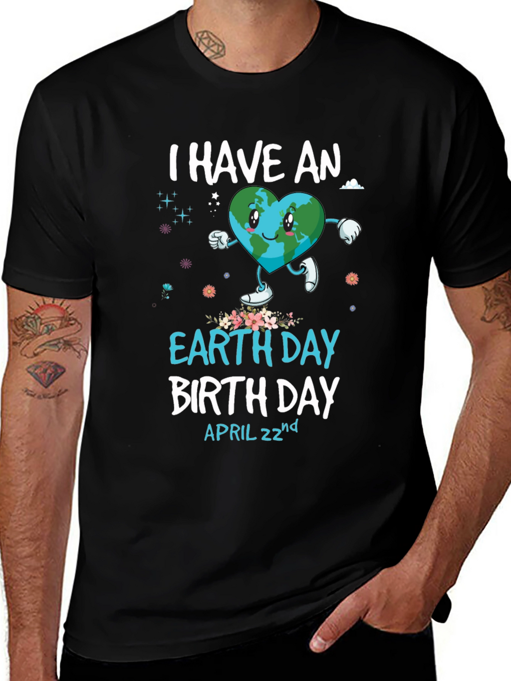 Earth Day Birthday T-Shirt - April 22nd Design