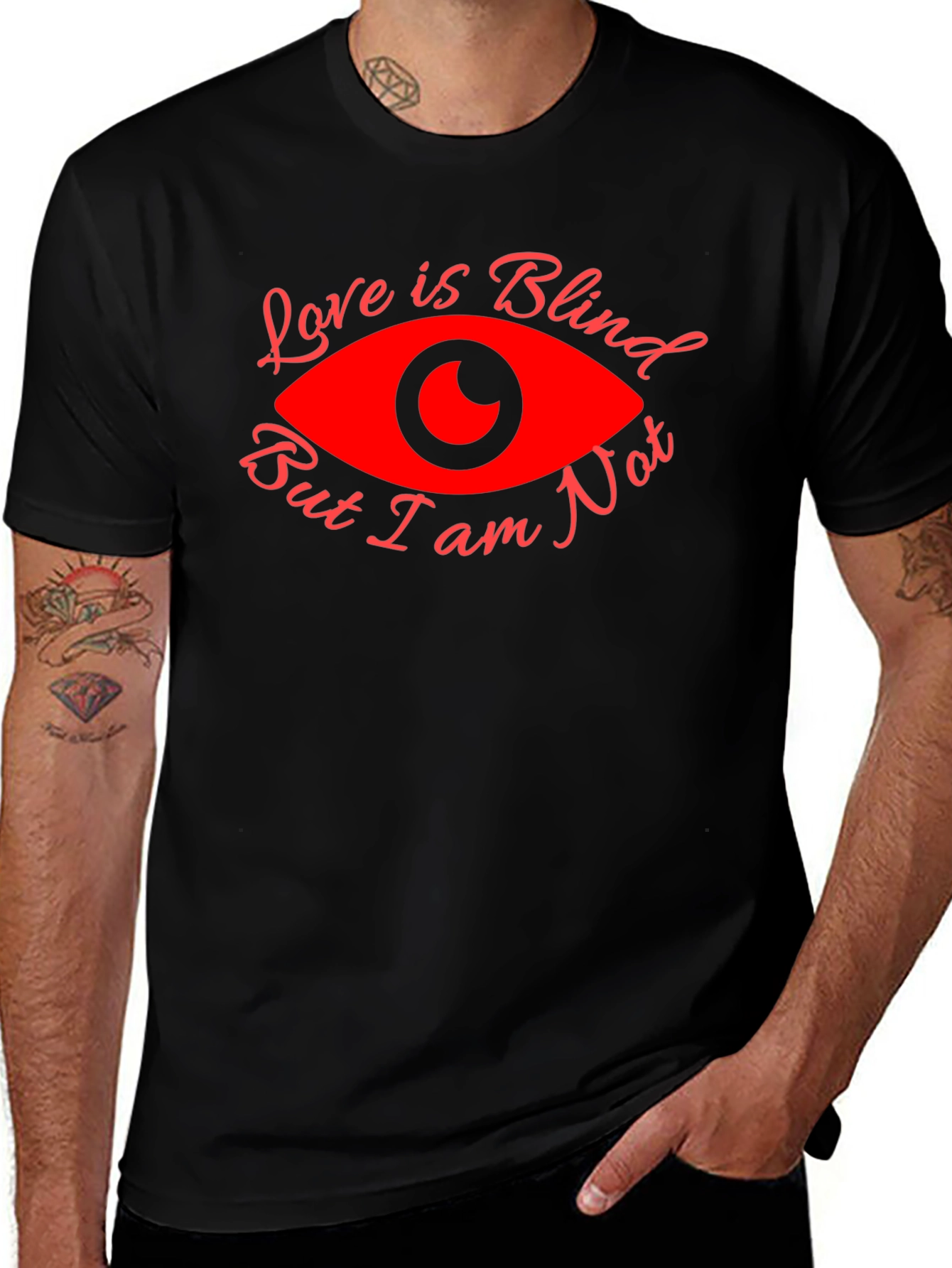 Love is Blind Funny Graphic T-Shirt