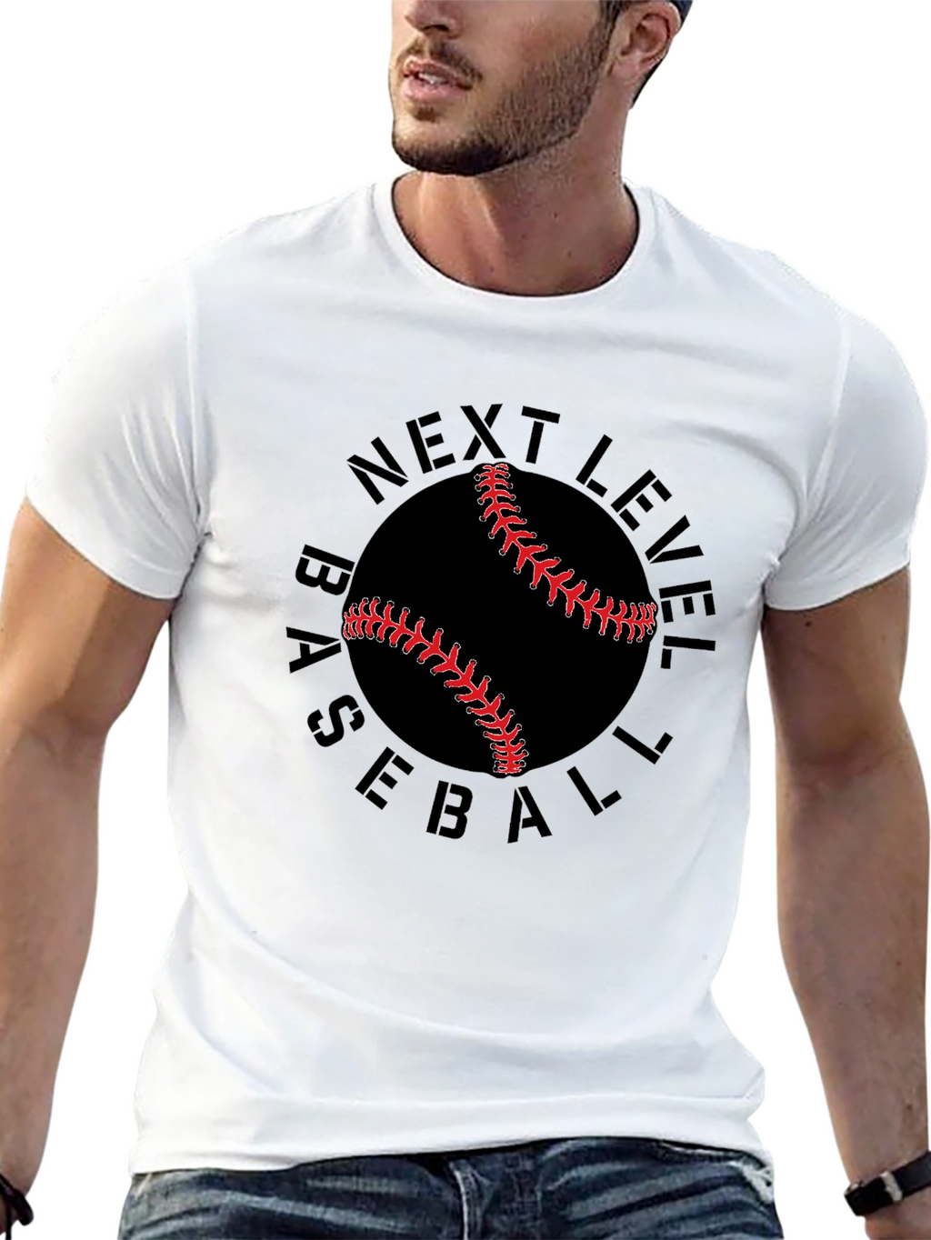 Next Level Baseball Graphic Tee - Black