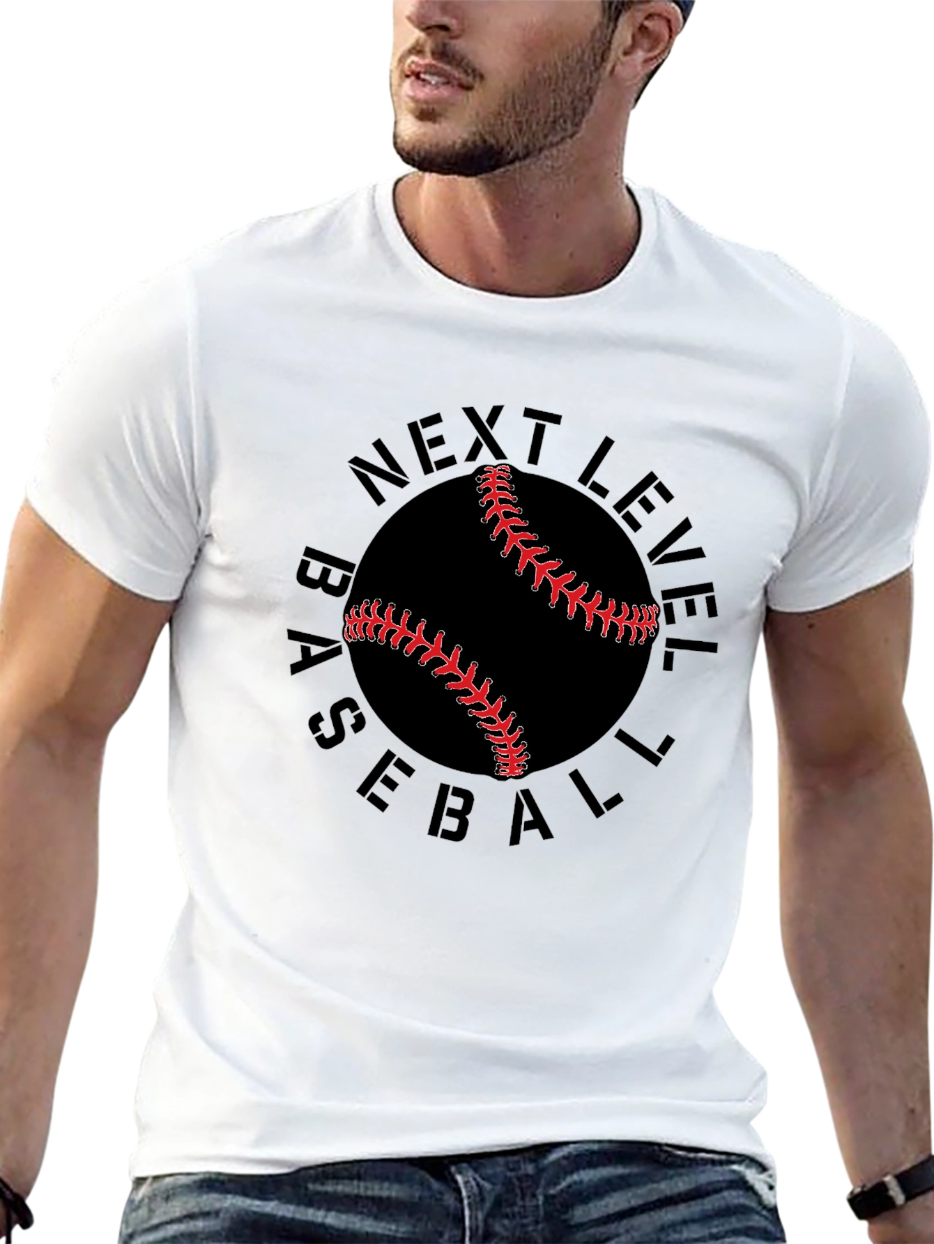 Next Level Baseball Graphic Tee - Black