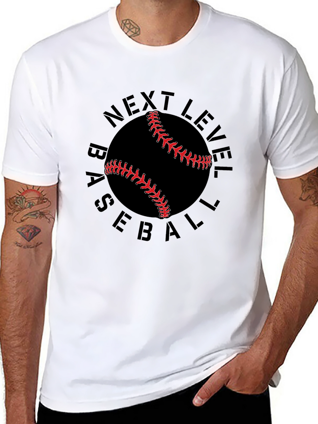 Next Level Baseball Graphic Tee - Black